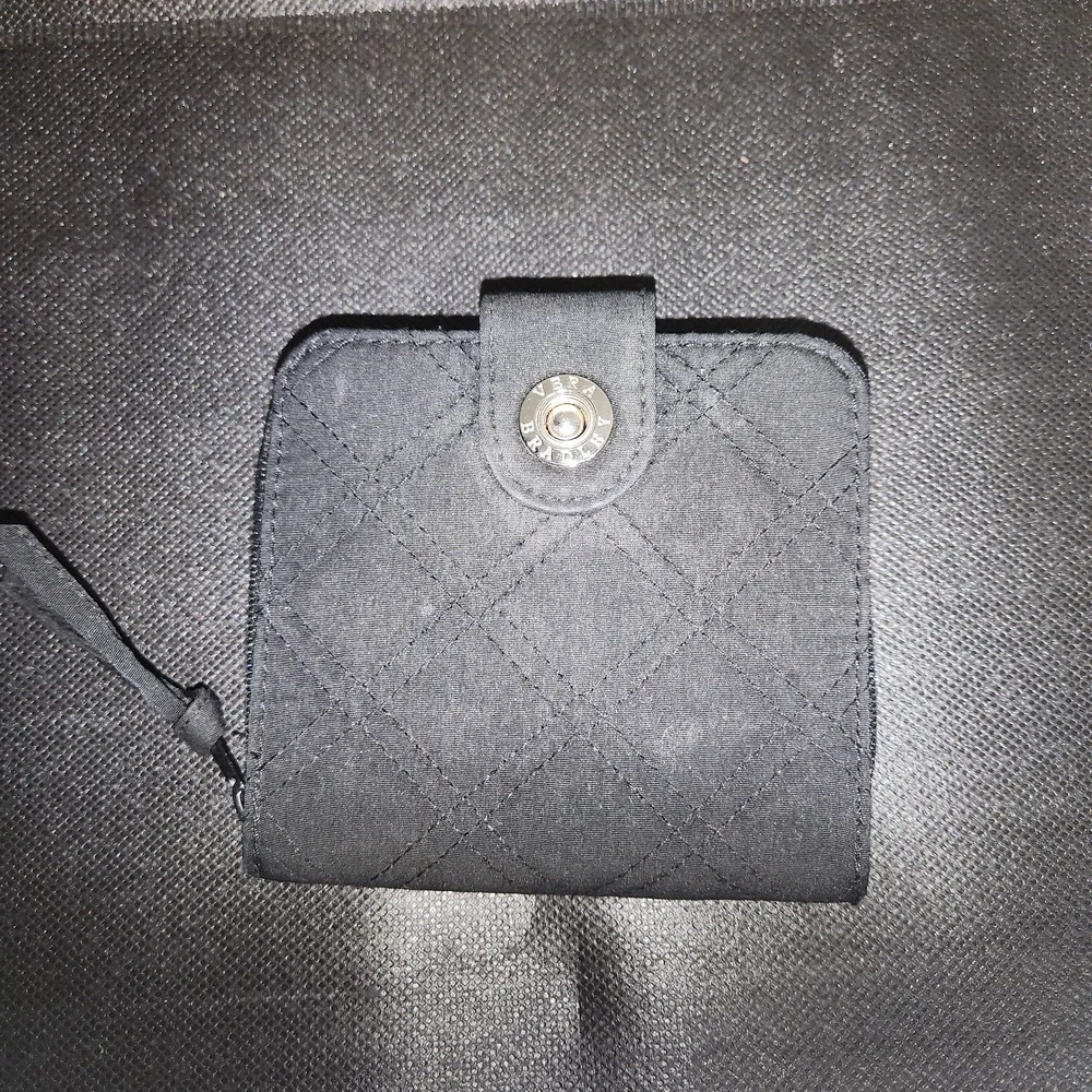 Vera Bradley Black Quilted Compact Wallet